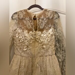 Vintage lace wedding gown